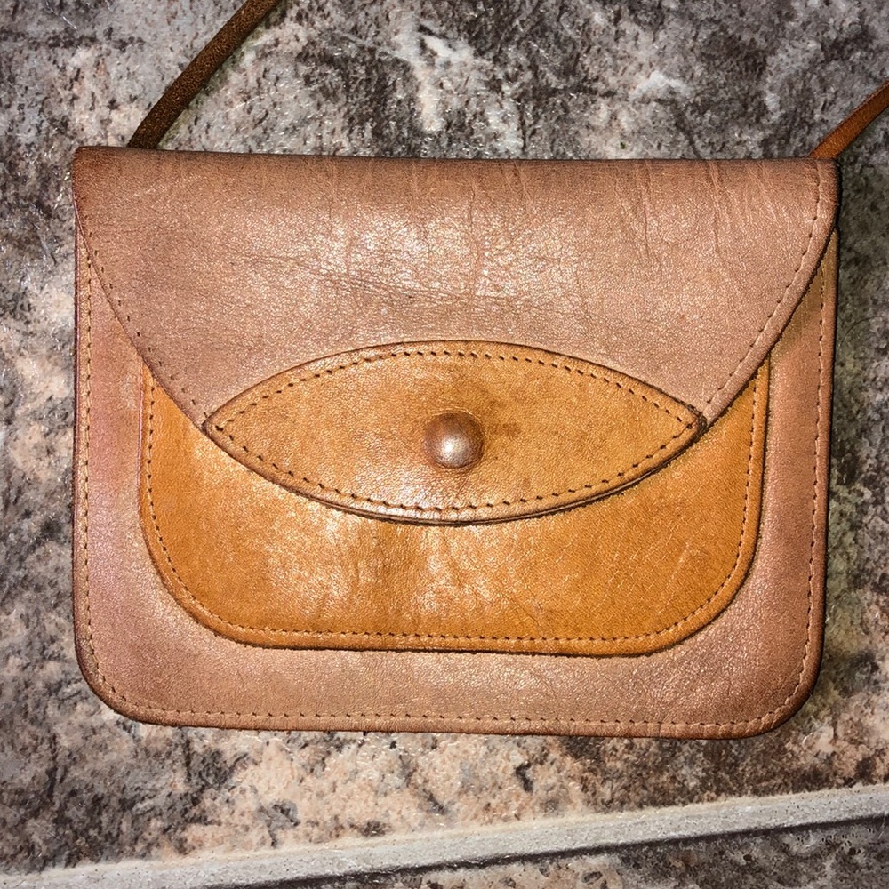 VINTAGE micro crossbody card cash holder